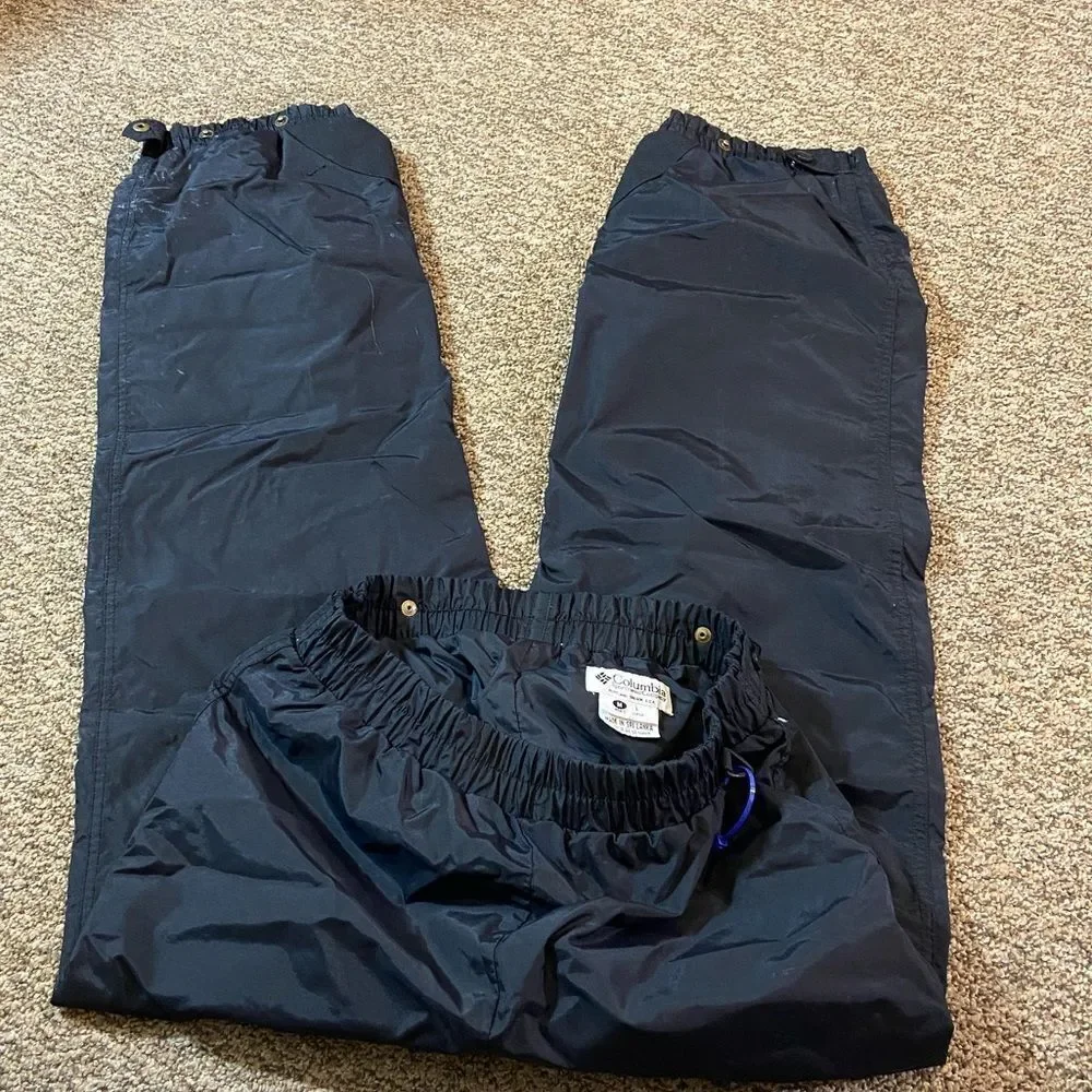 Columbia Sportswear Company Black Snow Pants with Elastic Cuffs Men’s Size L